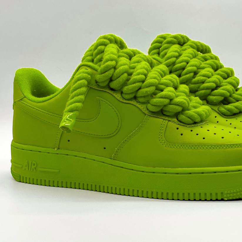 NIKE AIR FORCE ONE BIG LACES TRIPLE GREEN