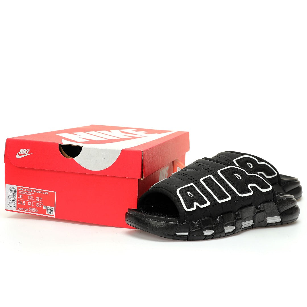 Nike Uptempo Slides "Black/White"