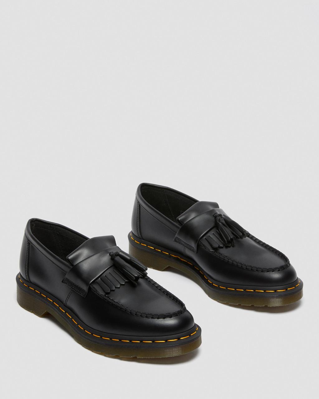 Adrian Yellow Stitch Leather Tassel Loafers