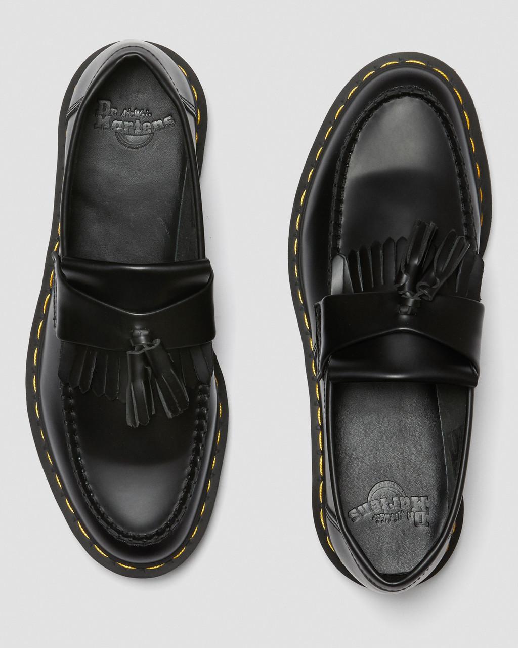 Adrian Yellow Stitch Leather Tassel Loafers