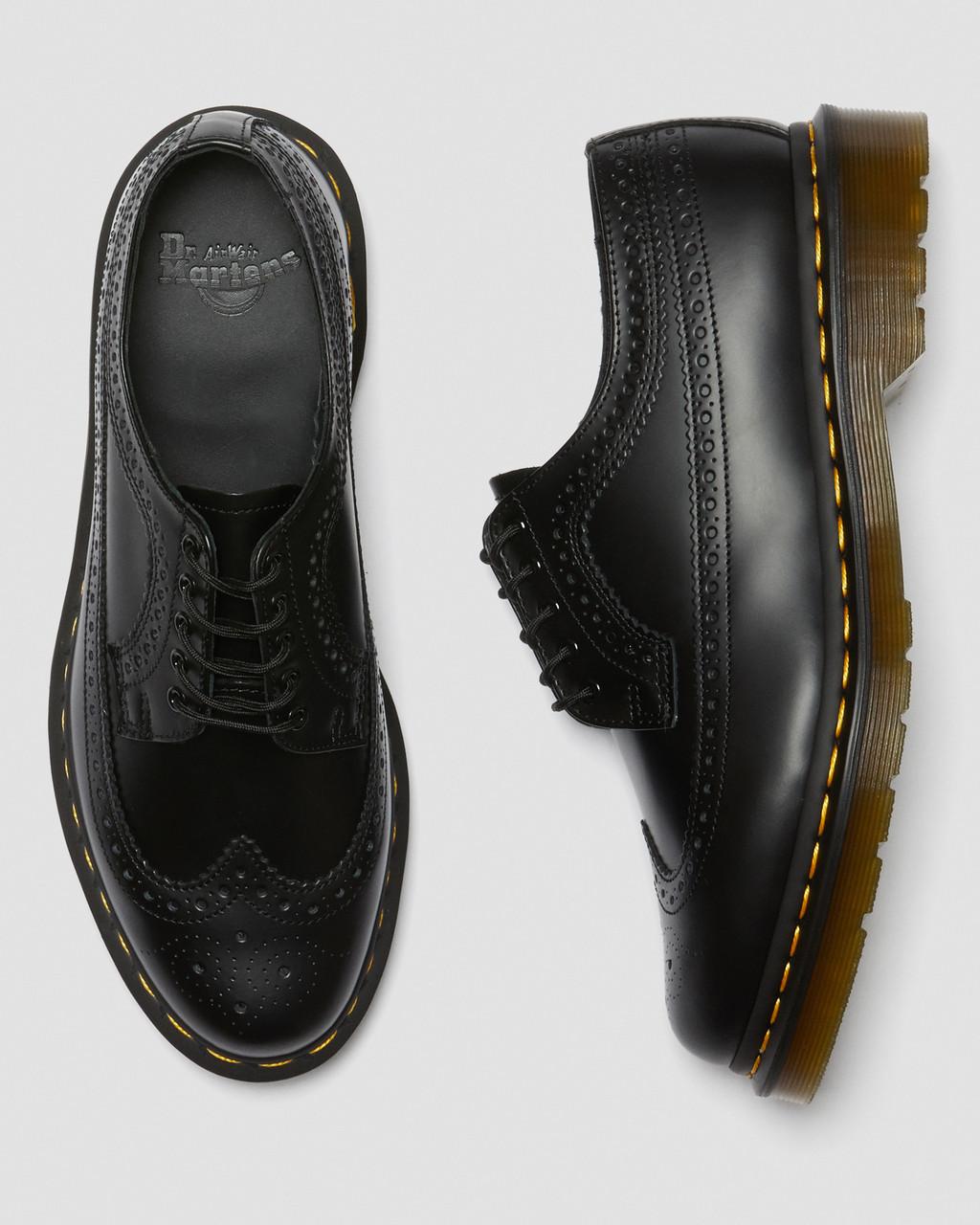 3989 Yellow Stitch Smooth Leather Brogue Shoes