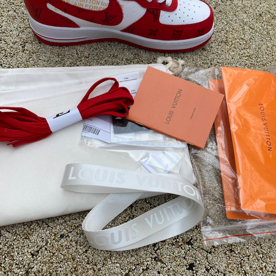 LV x Air Force 1'07 LV8 High White Red