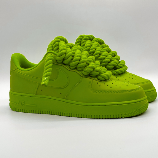 NIKE AIR FORCE ONE BIG LACES TRIPLE GREEN