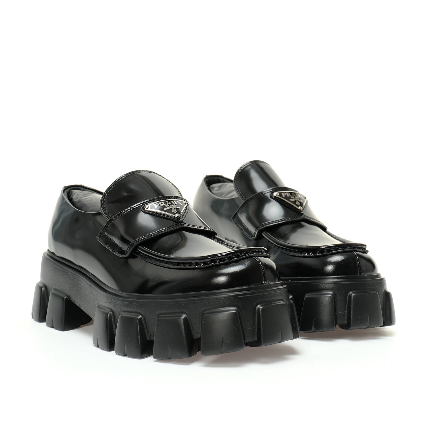 Prada Monolith Patent Leather Loafers