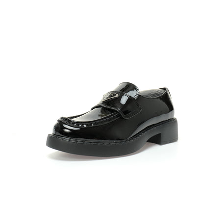 Prada Chocolate Brushed Leather Loafers