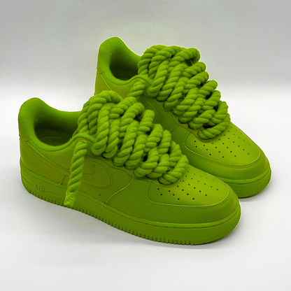 NIKE AIR FORCE ONE BIG LACES TRIPLE GREEN