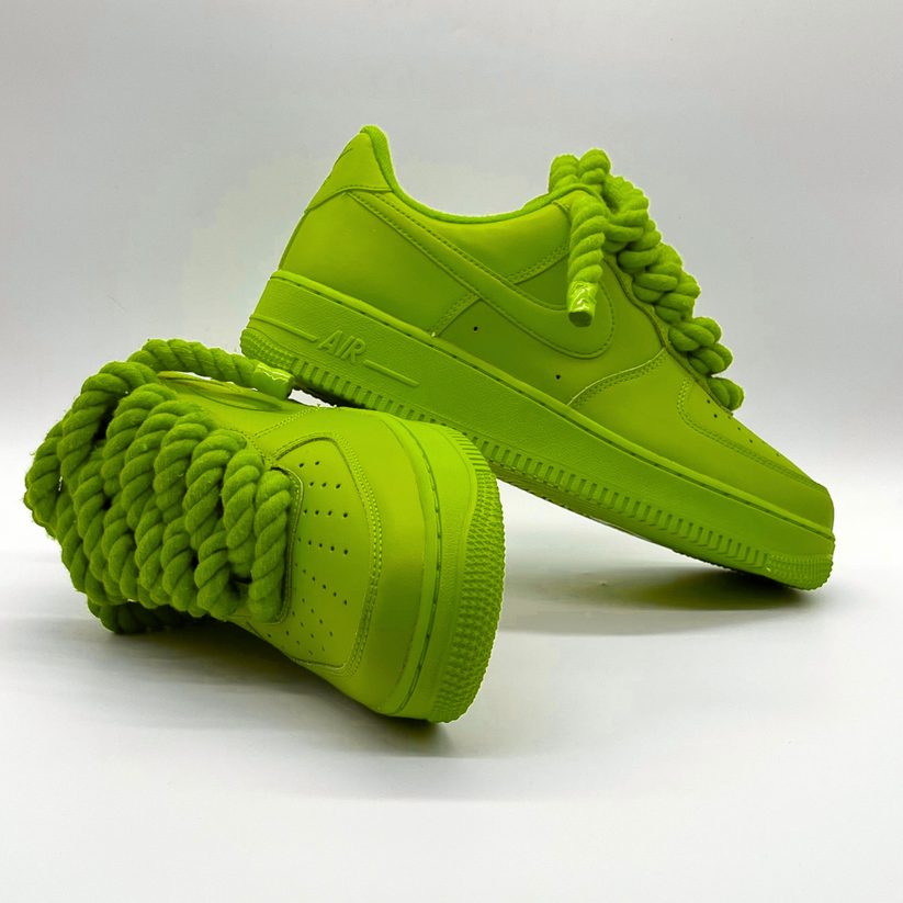 NIKE AIR FORCE ONE BIG LACES TRIPLE GREEN