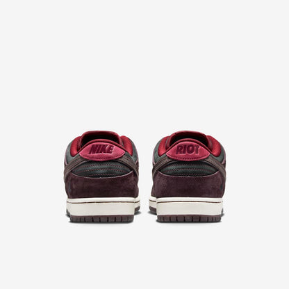 RIOT Skateshop x Nike SB Dunk Low "Mahogany/Team Red"