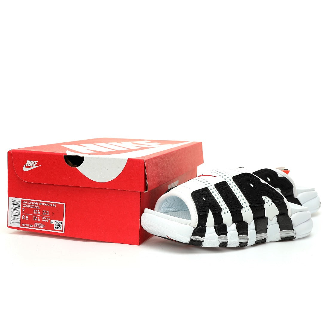 Nike Uptempo Slides "White Varsity Red"