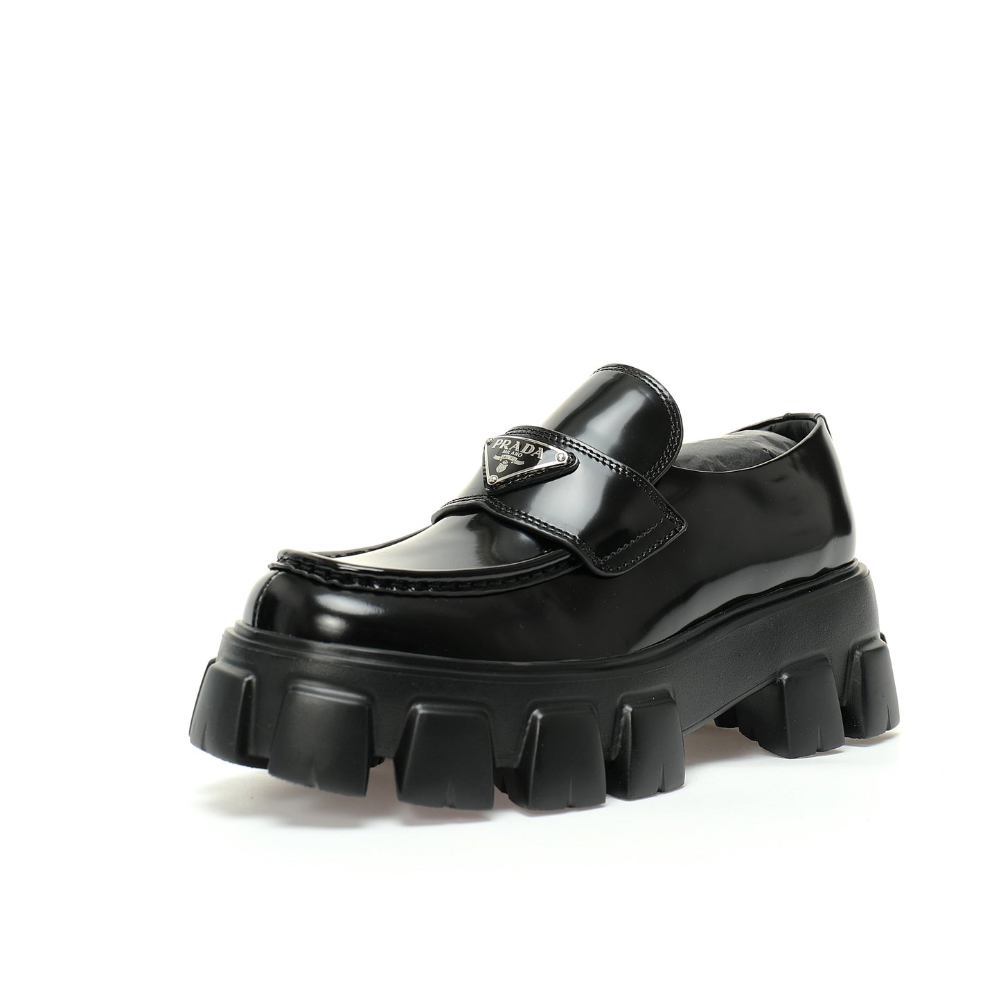 Prada Monolith Patent Leather Loafers