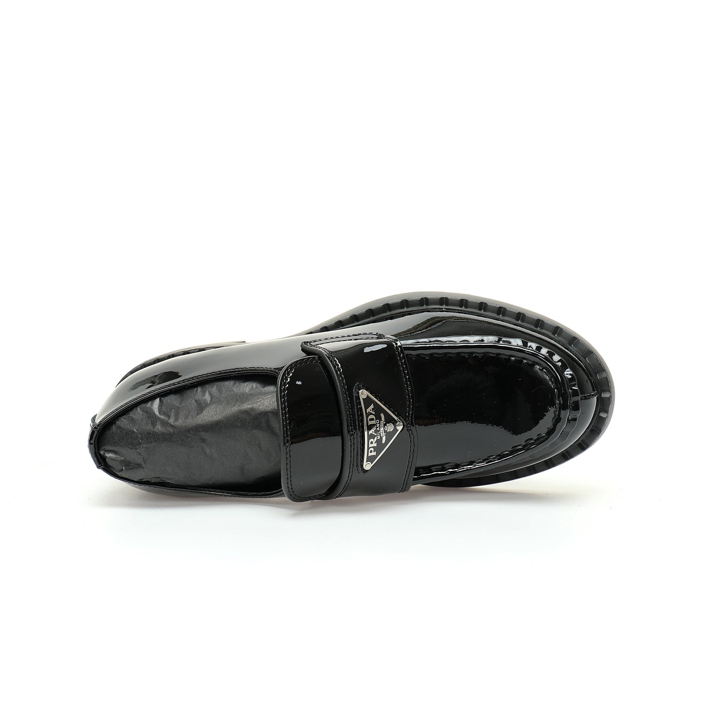 Prada Chocolate Brushed Leather Loafers